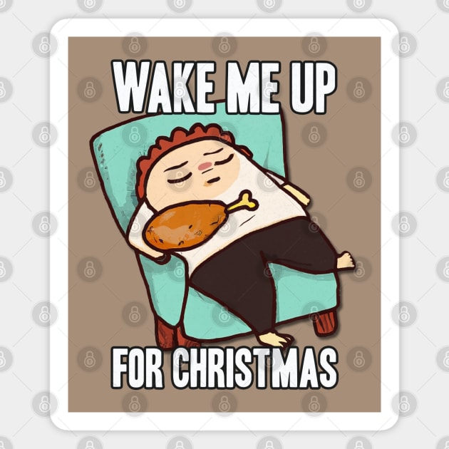 Thanksgiving Nap Wake Me Up Magnet by karutees